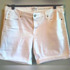 Levi's Stretch Denim Bermuda Shorts White Size 14